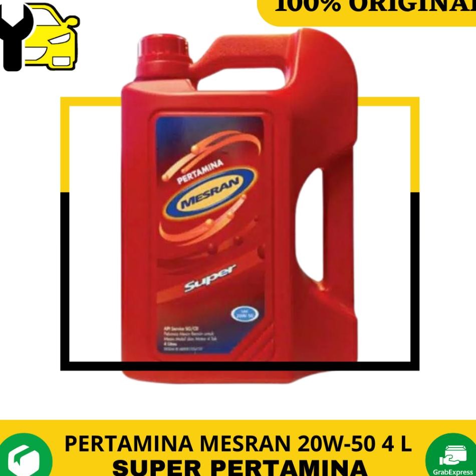 Oli Pertana Mesran Sae 20-50 4 Liter Oli Mesran Mobil 4Lt Oli Mesran Galon 4 Liter