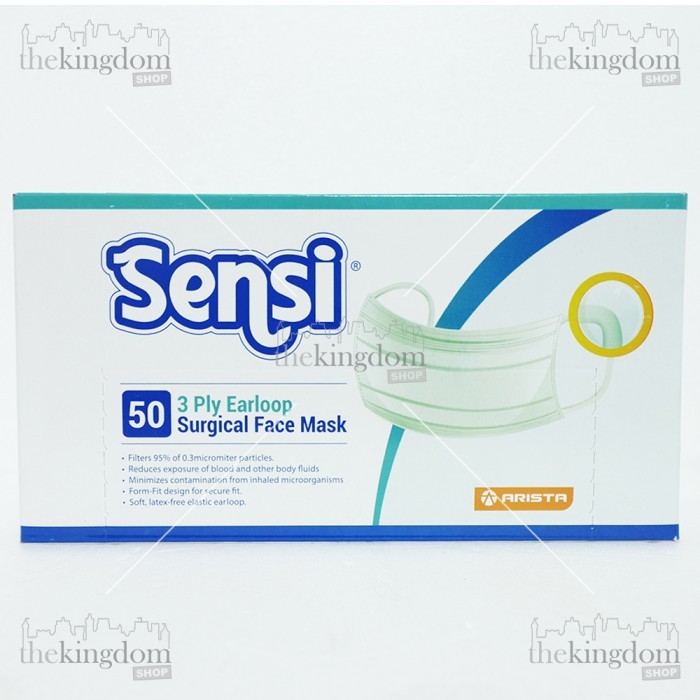 Masker Sensi Earloop Bedah Medis 4Ply Surgical Face Mask 4 Ply - Grey /50,Plastik