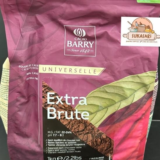 

Cacao Barry Cocoa Powder 100 Gr Repa Extra Brute Dark / Coklat Bubuk