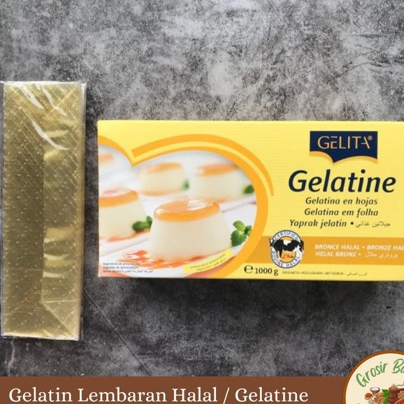

Gelatin Lembaran Halal - 1Kg / Gelatine Sheet Gelita Halal / Gelita
