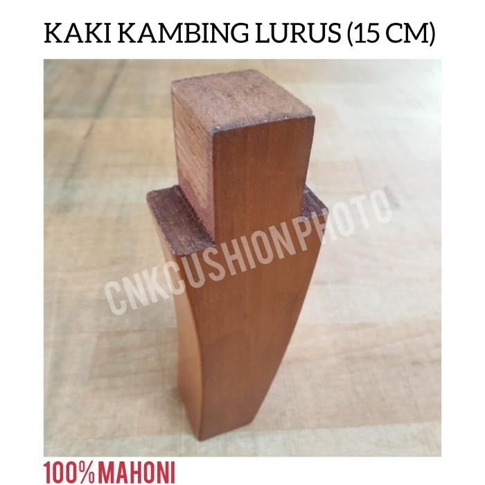 ___] KAKI KAYU MAHONI UNTUK SOFA /KURSI / BANGKU - KAMBING LURUS ( 15 CM )
