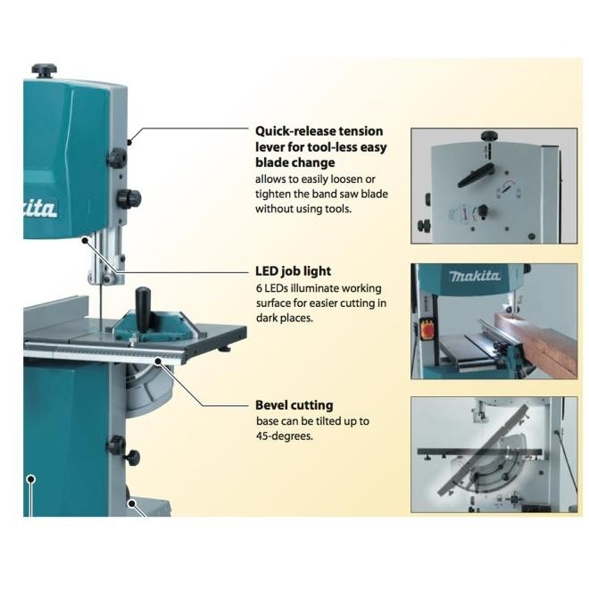 Mesin Band Saw Bandsaw Potong Kayu Tulang Buntut Makita Lb 1200F