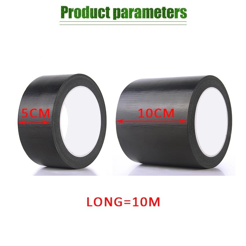 Perekat & Tape Lakban Kain Hitam / Tempel Perbaikan Kulit Dengan Kekuatan Tempel Tinggi Cocok Untuk 