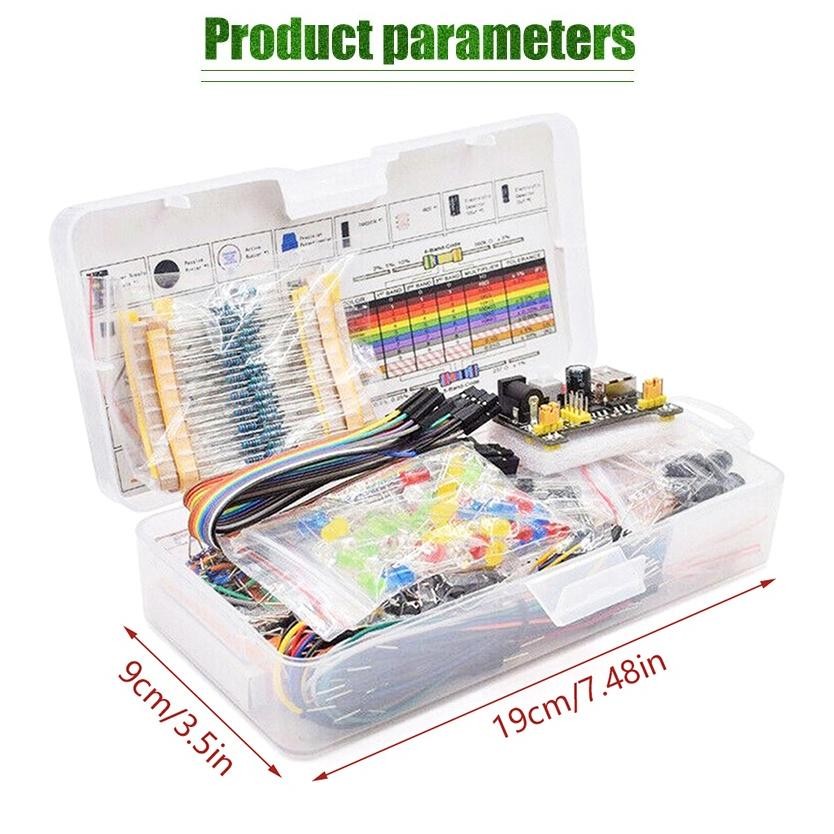 Perkakas Lainnya 1 Set Kit Paket Elemen Arduino Uno R3 Untuk Pemula / R3 Arduino Kit Diy Dengan Kota