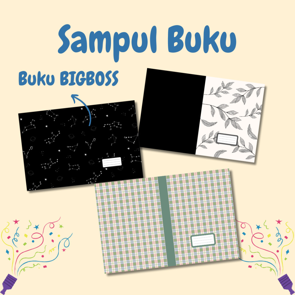 

[BIGBOSS B5] PART 2 Sampul Buku - Sampul Buku Motif Estetik Ukuran Buku Tulis Bigboss B5 - Custom