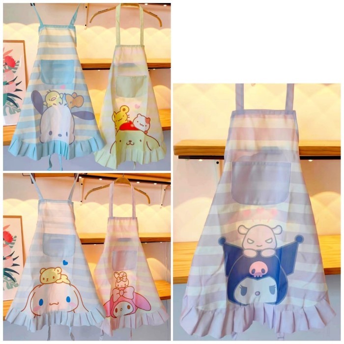 Celemek Kain Tebal Kuromi Melody Pochacco Cinnamoroll Pompompurin