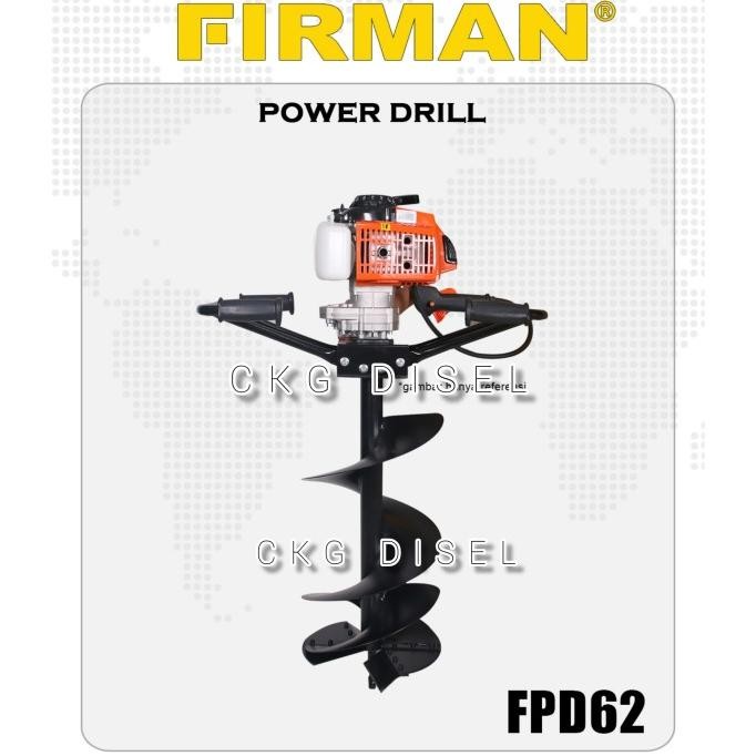 Mesin Bor Tanah Eart Auger Firman Fpd 62 Fpd62 Tanpa Mata Bor