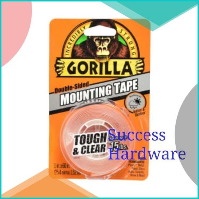 

GORILLA DOUBLE TAPE TOUGH AND CLEAR 25MM TAPE TOUGH AND CLEAR 1 INCH
