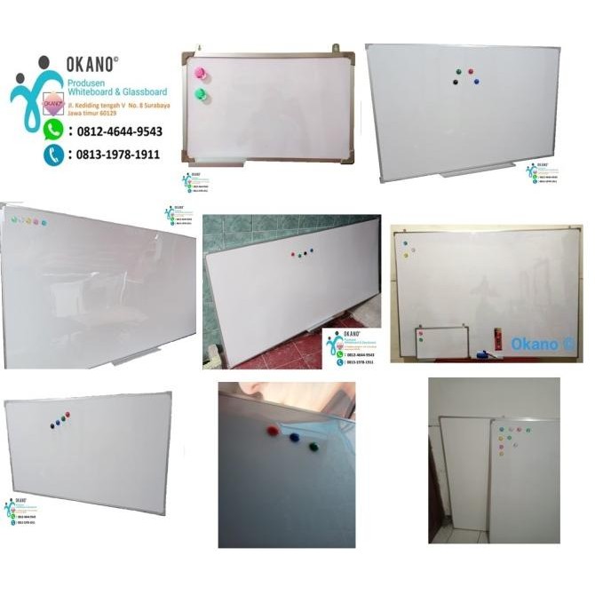 

HARGA DISC - Papan Tulis Whiteboard Magnet Gantung Okano 90 x 120 cm