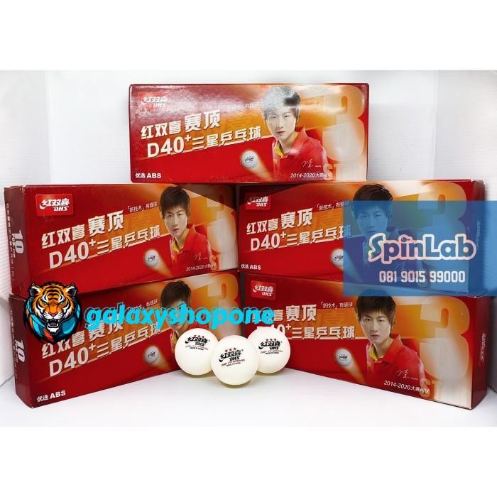 BOLA PINGPONG TENIS MEJA DHS 3* D40+ BINTANG 3 ISI 10 BOLA TERBAIK