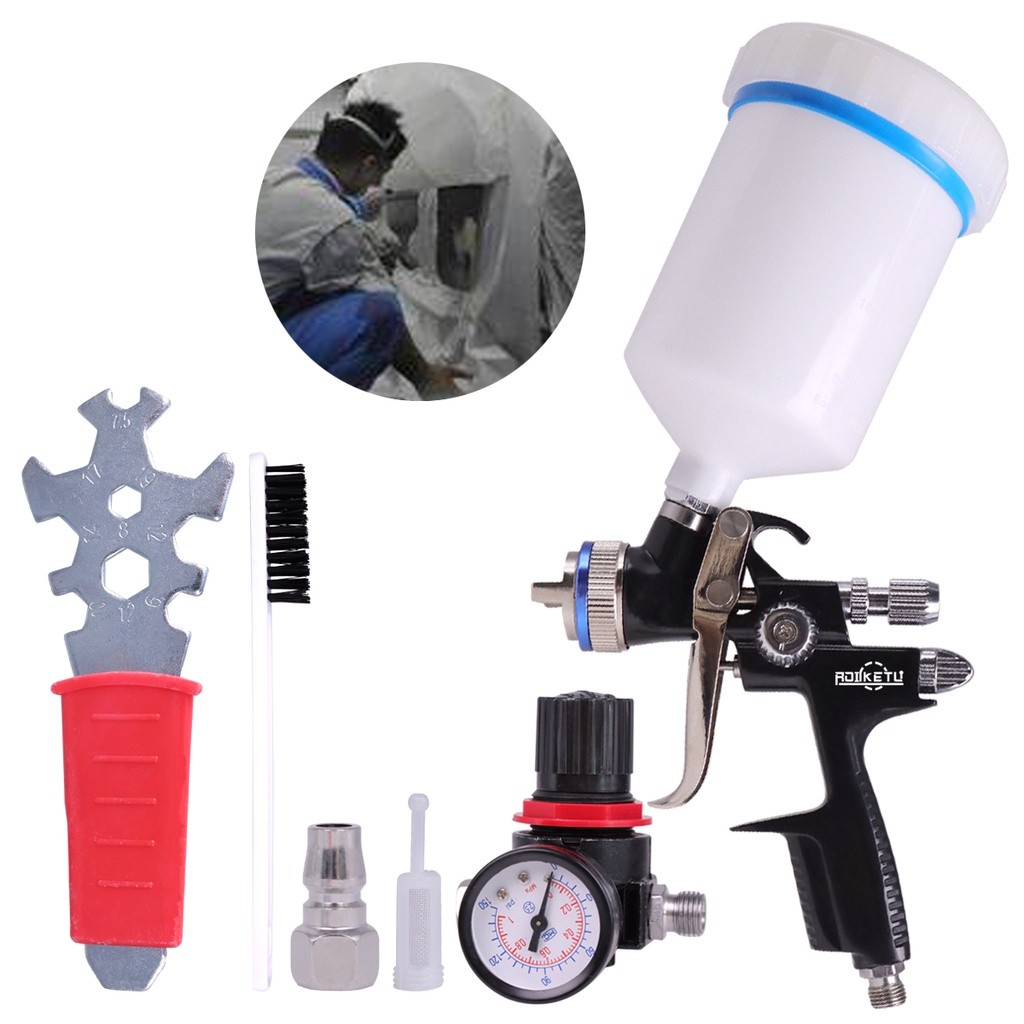 

Penyemprot Cat HVLP Profesional Kualitas Tinggi Baru 1.3Mm 600ML Airbrush untuk Melukis Alat Pneumati Aerograf Mobil |0A344998|