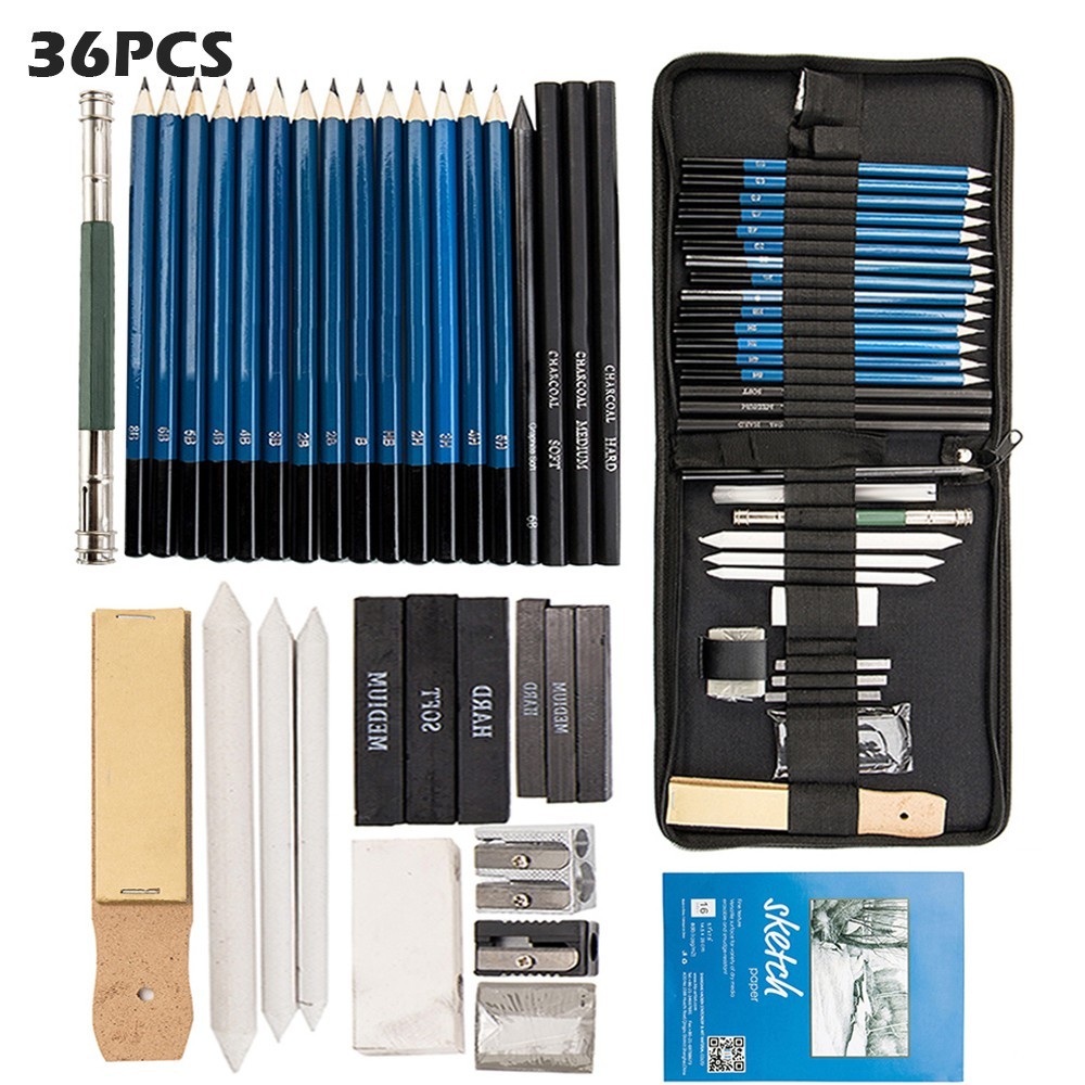 

【COD】 Set Perlengkapan Menggambar dan Sketsa Pensil Sketsa H&B 36 Buah |D240F0D4|