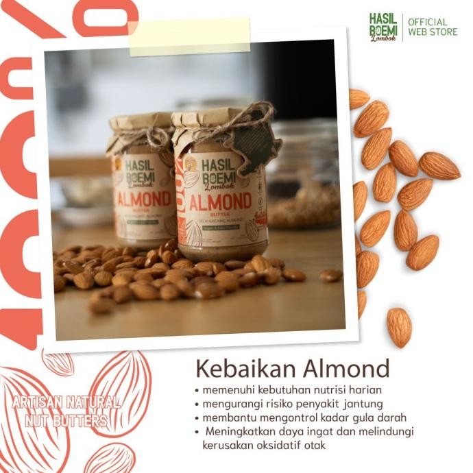 

Makanan Sehat Natural Bebas Gula Diet Diabetes Selai Almond U Roti