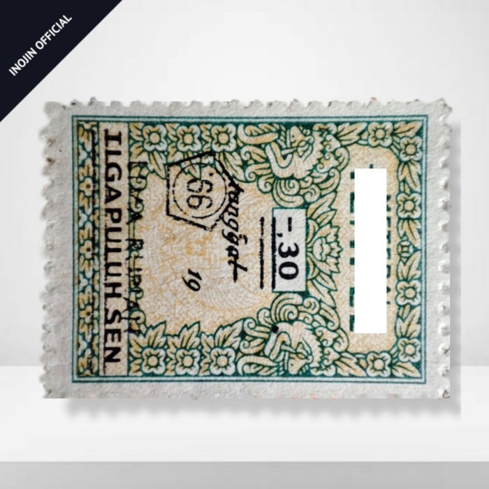 

Perangko 30 Sen Cetak Tindih Tahun 1966 Asli Original