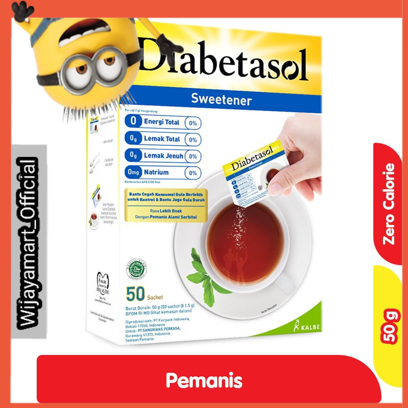

Diabetasol Pemanis Gula Tanpa Kalori 50 g