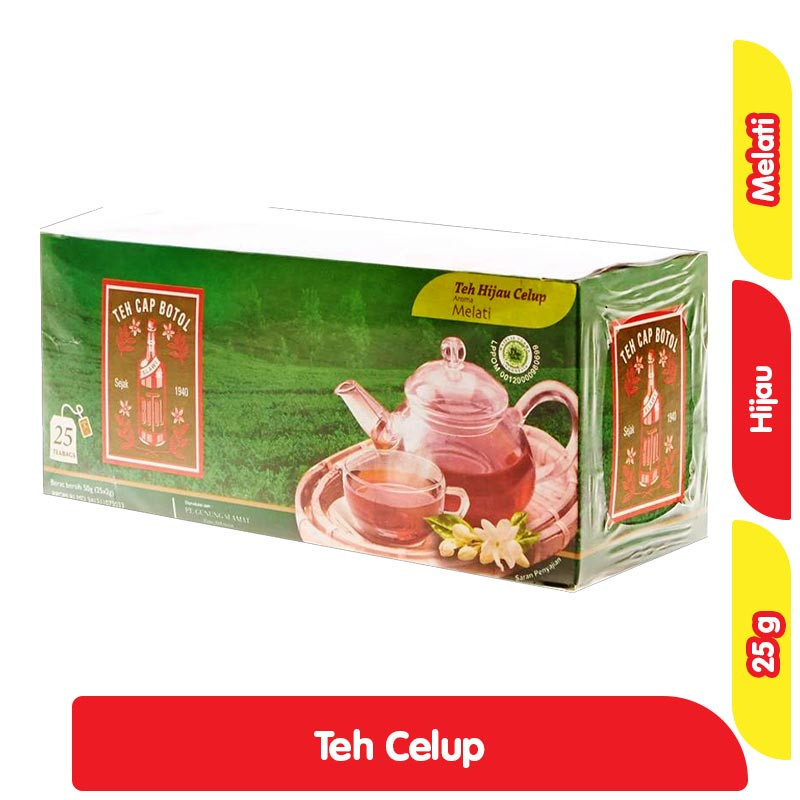 

Teh Cap Botol Teh Hijau Celup 25 pcs