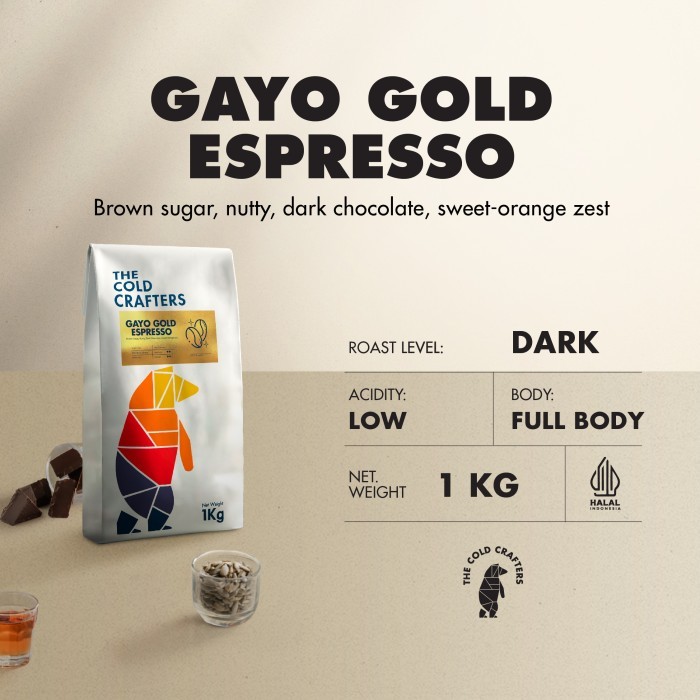 

Gayo Gold Espresso 100% Arabica Coffee Arabika Biji Kopi Bubuk 1Kg