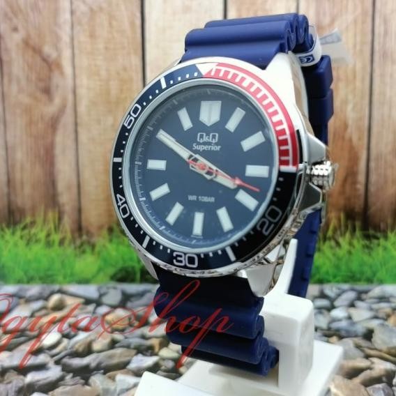 Q&Q Qq Ior Jam Tangan Pria Strap Karet U S374J302Y
