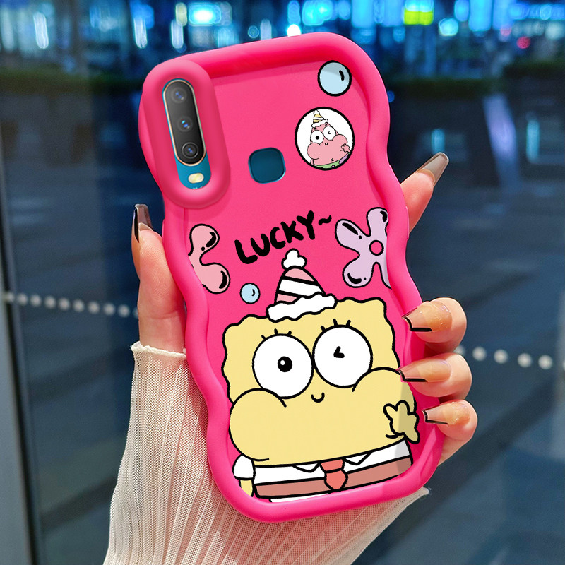 Casing Hp Untuk VIVO Y12 Y12i Y15 Y17 Y3 Y3s 2020 Case Casing SpongeBob pola Kesing HP Kasing Cesing