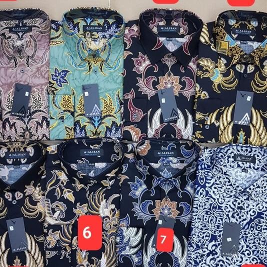 Kemeja Batik Alisan Lengan Panjang Reguler Fit Uk 16,5
