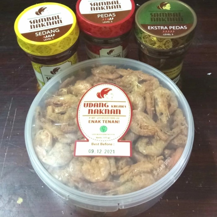 

*#*#*#*#] Paket 1 pcs Udang Kremes + 1 pcs Sambal Naknan (boleh pilih variannya)