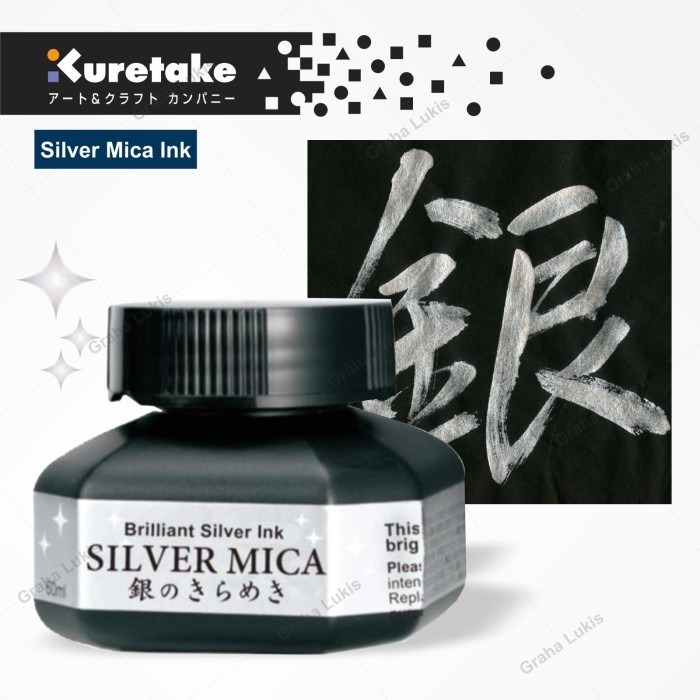 

Terlaris Kuretake Silver Mica Ink / Tinta Silver SALE