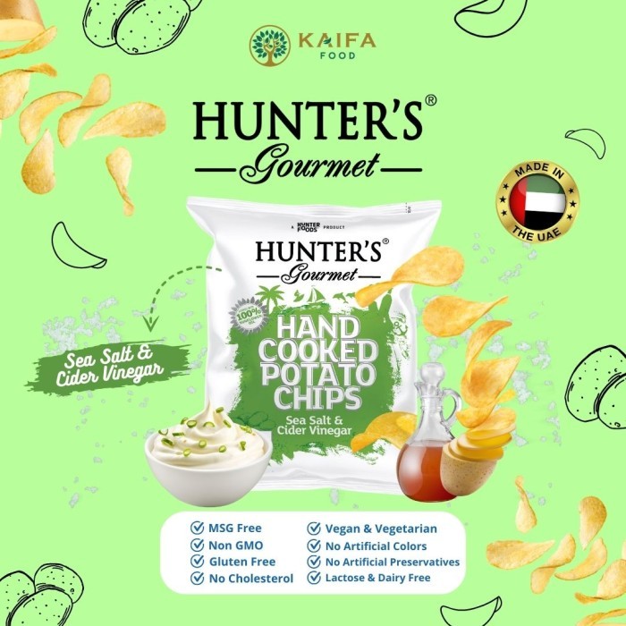 

HEMAT Hunters Gourmet Hand Cooked Potato Chips - Keripik kentang