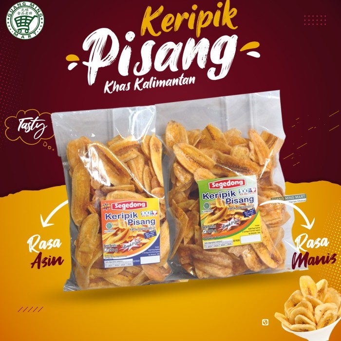 

FREE ONGKIR Keripik Pisang Segedong Manis, Asin Khas Kalimantan Barat (Vegetarian)