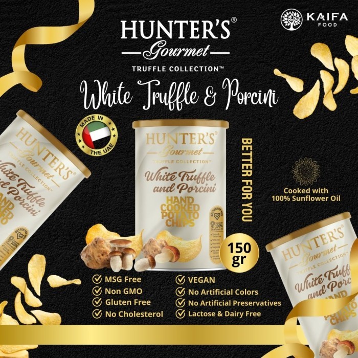 

TERLENGKAP Hunter's Gourmet Potato Snack White Truffle & Porcini
