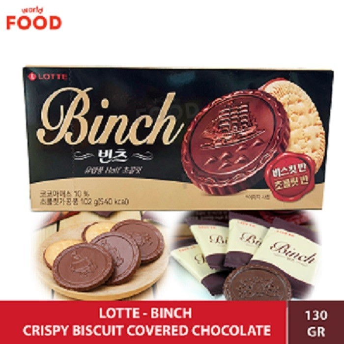 

BIG SALE LOTTE - BINCH CRISPY BISCUIT COVERED CHOCOLATE