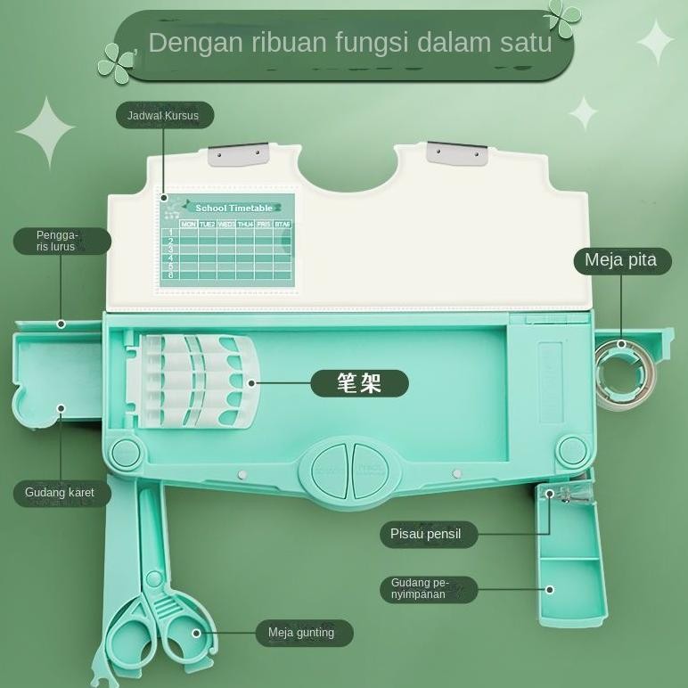 

TERMURAH PuluzKotak Pensil Multifungsi Motif Unicorn / Dinosaurus / Astronot Untuk Anak Lengkap Peruncing Gunting Isolasi Penghapus Penggaris As23