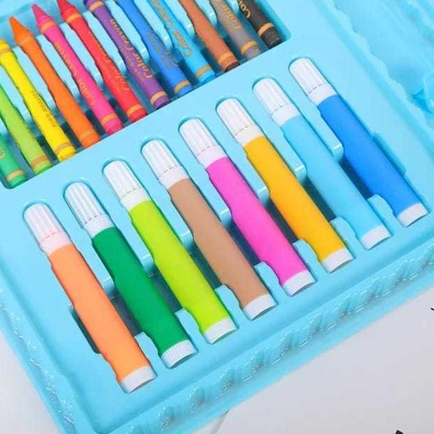 

Cuci Gudang set alat gambar crayon set 68 pcs pensil warna cat air anak Original