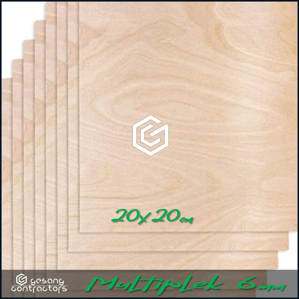 Multiplek Triplek 6mm Ukuran 20x20 cm ( 6 mm | 20x20cm | 20 x 20 cm )