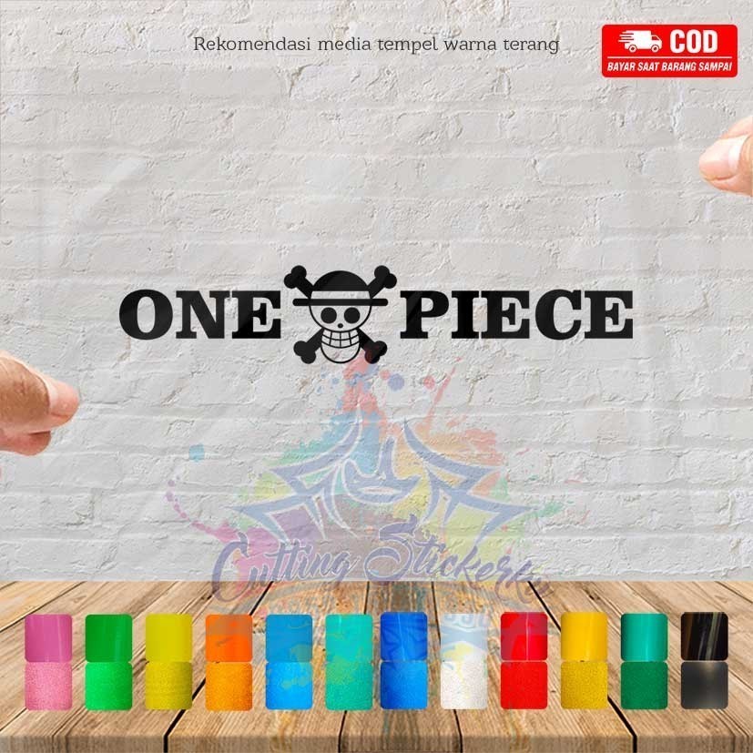 Cutting Stiker One Piece Handle Variasi Motor Mobil Sticker Luffy One Piece Timbul Keren Nyala Dasbo