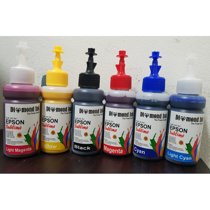 

PAKET TINTA SUBLIME DIAMOND INK BEST QUALITY 1 PAKET 6 WARNA