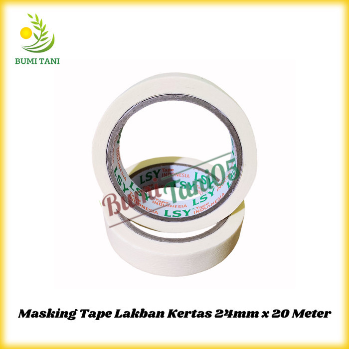 

*#*#*#] Masking Tape Lakban Kertas 24 mm x 20 Meter Isolasi Kertas