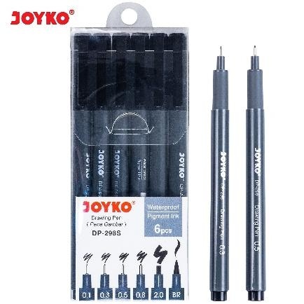 

jg-8 Spidol Drawing Joyko DP-298S / Drawing Pen Joyko (1 SET 6 PCS)+ Hemat