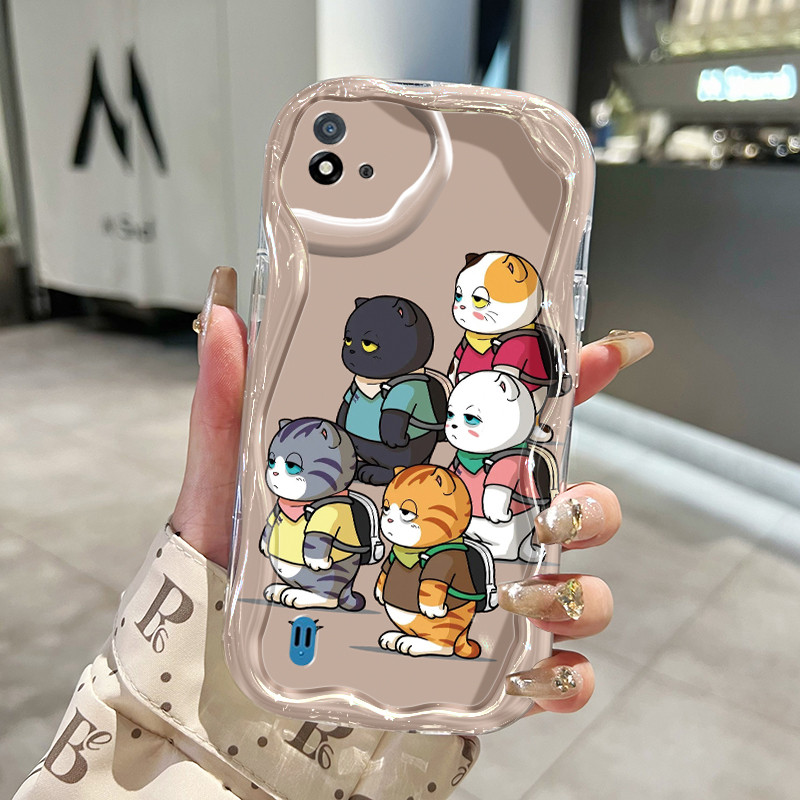 Casing Hp Untuk Realme C20 Realme C20A Realme C11 2021 Realme Narzo 50i Case Casing pola kucing gemu