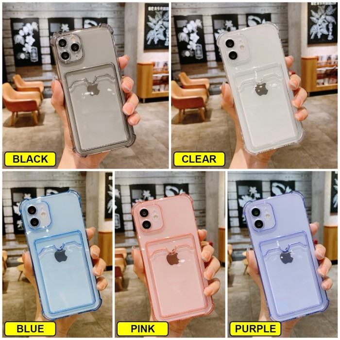 Dapatkan Card Slot Case Oppo A54 - A74 Softcase Casing Hp Cover Tpu Anti Crack Ghy