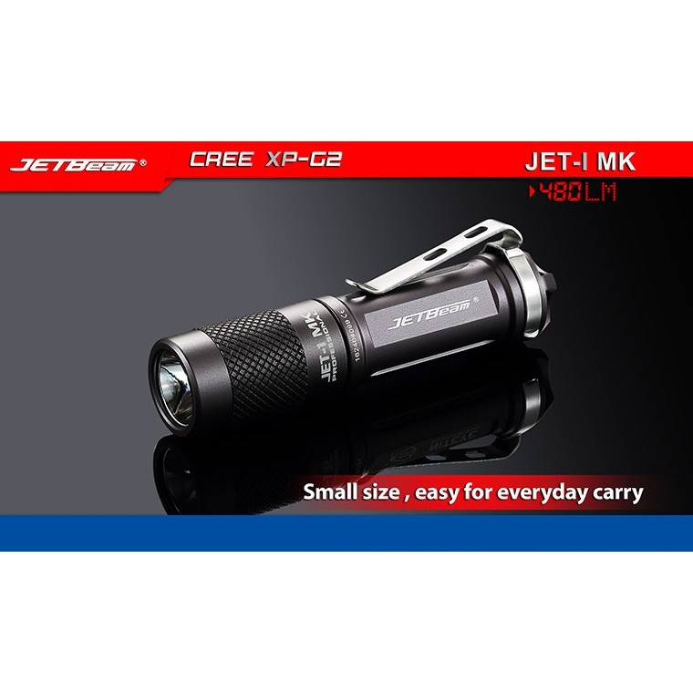 JETBeam Senter LED Tiny Flashlight CREE XP-G2 480 Lumens - JET-1 MK