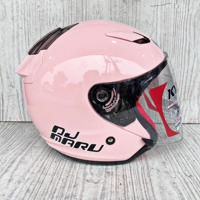 Helm Kyt Dj Maru Solid Light Peach / Dj Maru Pink Solid Standar