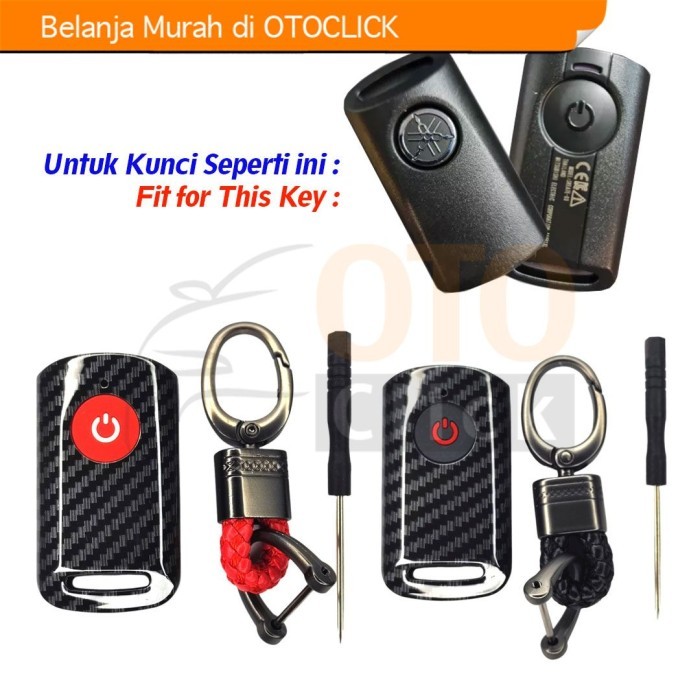 COVER REMOTE SARUNG KUNCI SMARTKEY CARBON CASE YAMAHA XMAX