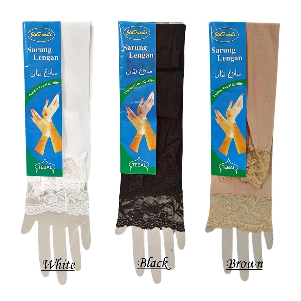 Manset Tangan Renda Wanita – Sarung Tangan Muslimah / Deker Hijab Elegan