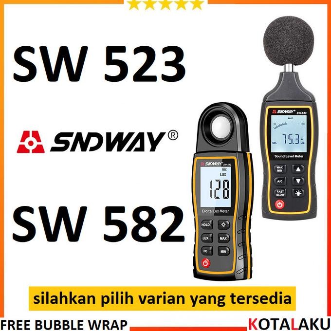 Update Sound Level Meter Sndway SW 523 Digital Lux Meter Sndway SW 582 rum11 Murah