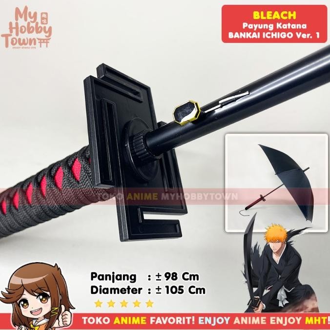 Payung Anime Pedang Bleach Tensa Zangetsu Bankai Kurosaki Ichigo '