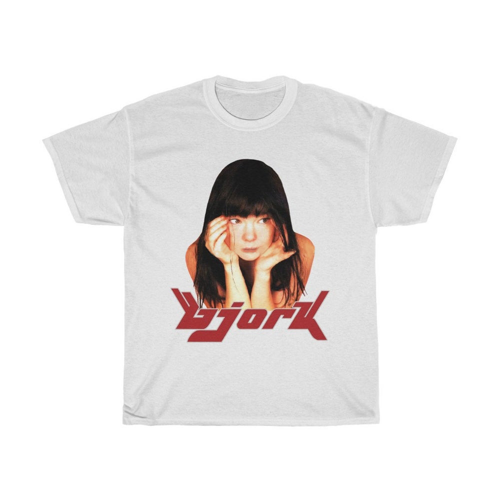Kaos hitam cotton T-shirt Kemeja Bjork Kaos Bjork Kaos Musik Kaos Katun Tebal Unisex Bjork Penjualan