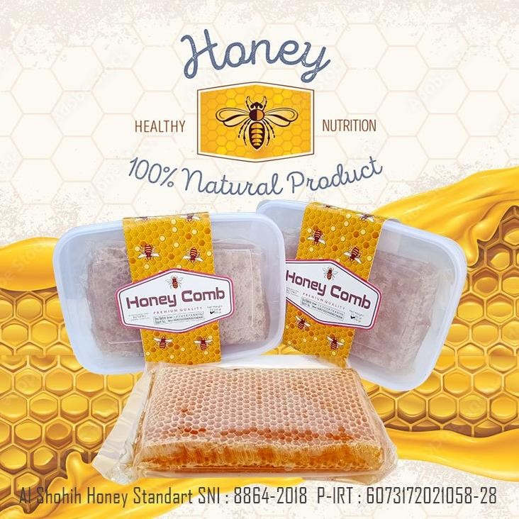 

Original Honeycomb Madu Sarang Asli 100% 250 Gr Original Super Premium Quality Murah