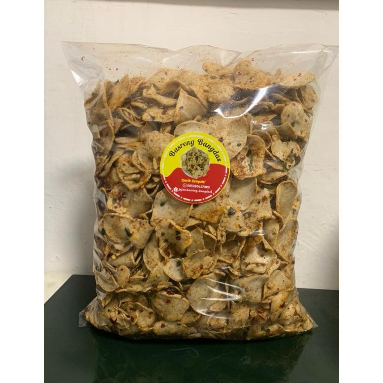 

Big Sale Keripik Basreng Bumbu Basah Pedas Daun Jeruk 1 Kg Sekilo High Quality