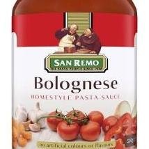 

San Remo Bolognese Sauce Pasta 500Gr Saus Pasta Bolognese San Remo
