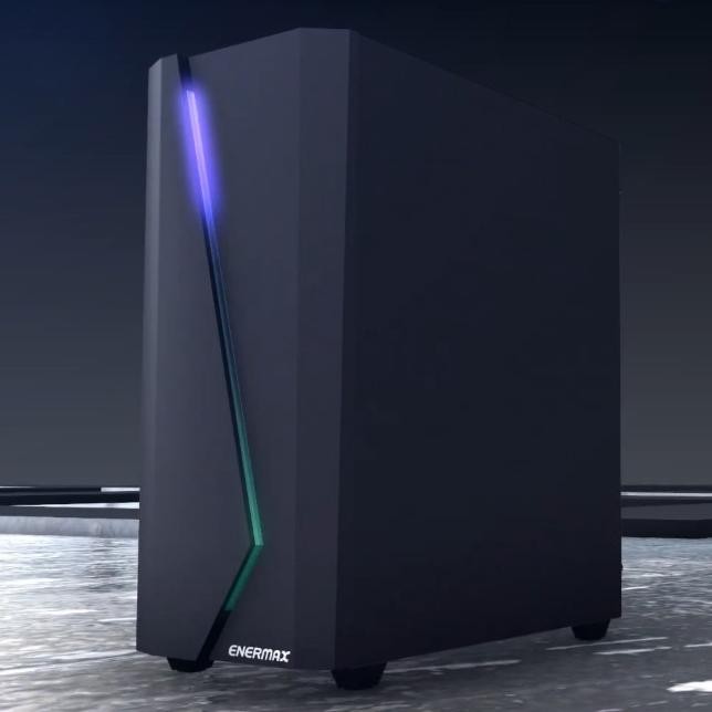 Enermax Makashi Mk50 Argb Full Tower Pc Case Gaming Baru!!